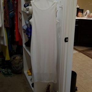 Jennifer  Lopez White Midi Dress